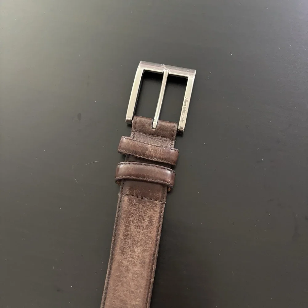 Allen Edmonds Soft Leather Belt Men's Dress Belt Cocoa Brown Size 50 (56